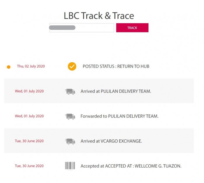 Lbc track and trace