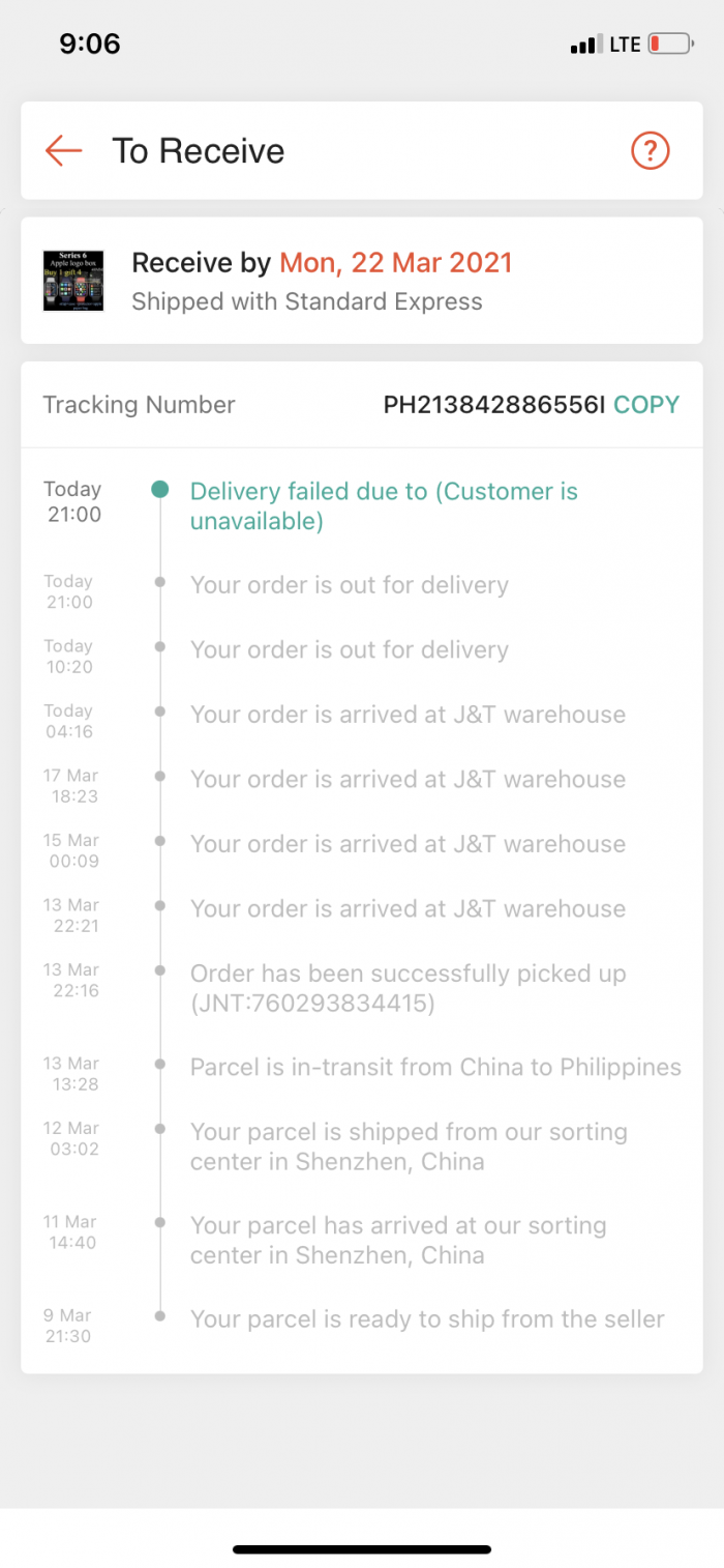 Delivery Issues Photo