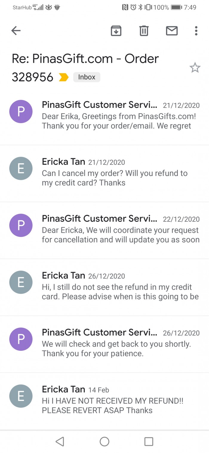 Refund / Exchange Issues Photo